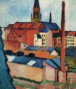 St. Mary's with Houses and Chimney (Bonn) August Macke